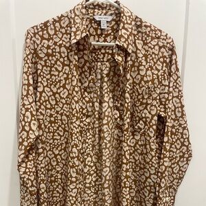 Cheetah Button Down